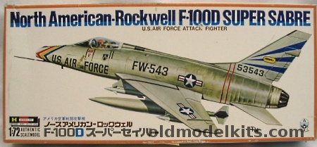 Hasegawa 1/72 North American Rockwell F-100D Super Sabre, JS035-250 plastic model kit